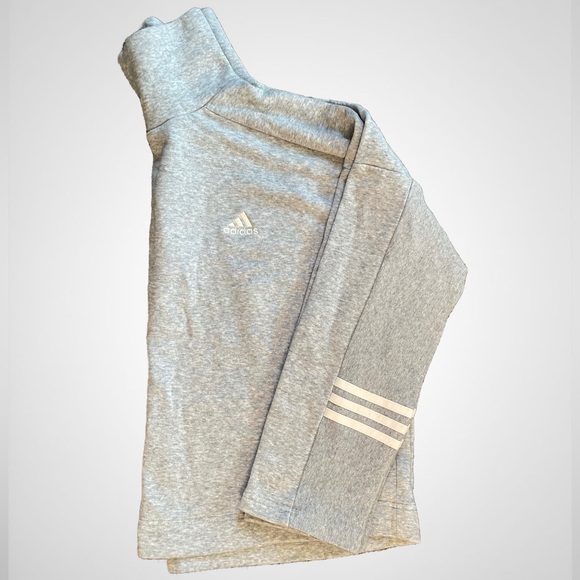 adidas Jackets & Blazers - Adidas Heather Gray Crewneck Top
